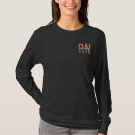 RN Registered Nurse Leopard Typography T Shirt
