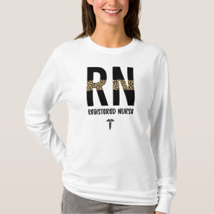 RN Registrerad Nurse Cheetah Nurse Studenten T Shirt