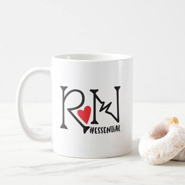 RN Registrerad sjuksköterska av avgörande betydels Kaffemugg (Med munk)