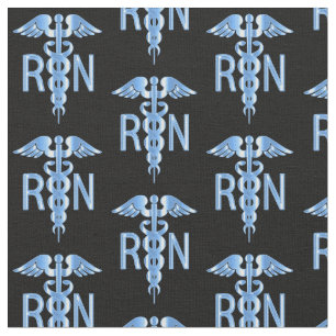 RN Registrerad sjuksköterska - Blå Mönster Tyg
