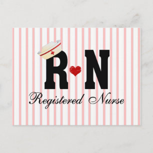 RN Registrerad sjuksköterska Vykort
