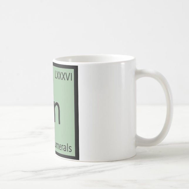Rn - Romerska siffror kemi periodiska systemet Kaffemugg (Höger)