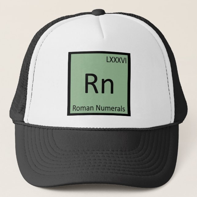 Rn - Romerska siffror kemi periodiska systemet Keps (Framsida)