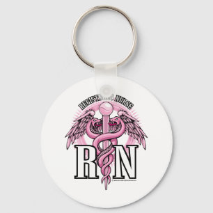 RN Rosa Caduceus Nyckelring