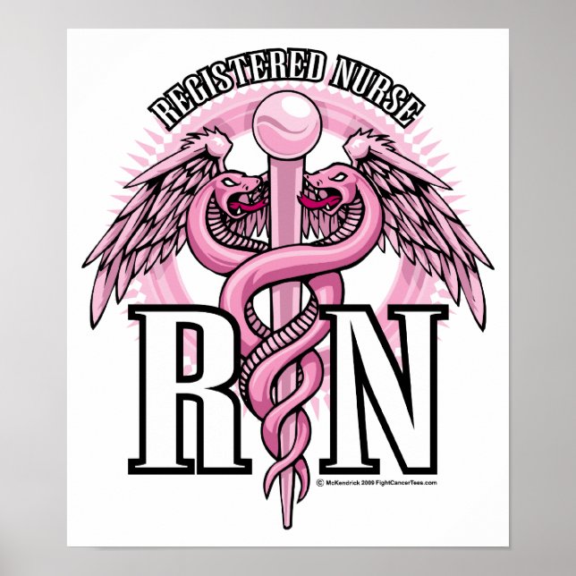 RN Rosa Caduceus Poster (Framsidan)