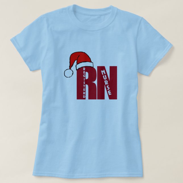 RN Santa med HATTEN för legitimerad T Shirt (Design framsida)