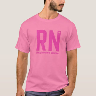 RN som är registrerat som sjuksköterska för Rosa S T Shirt