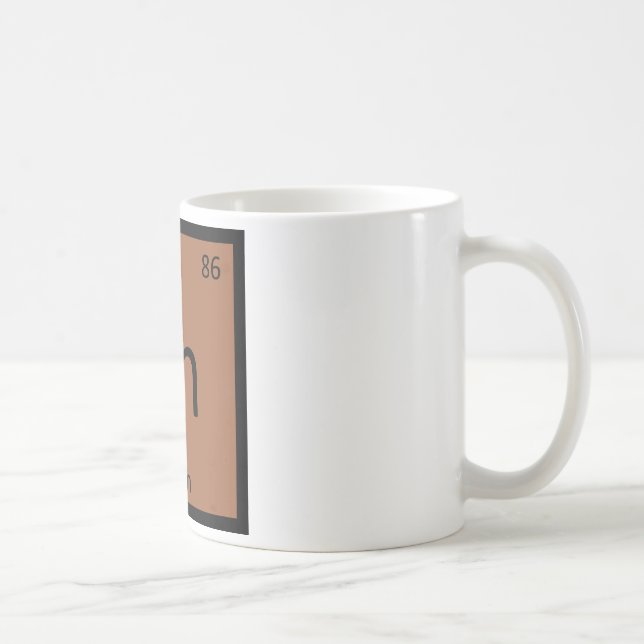 Rn - Symbol för bord för russinfruktkemi Kaffemugg (Höger)