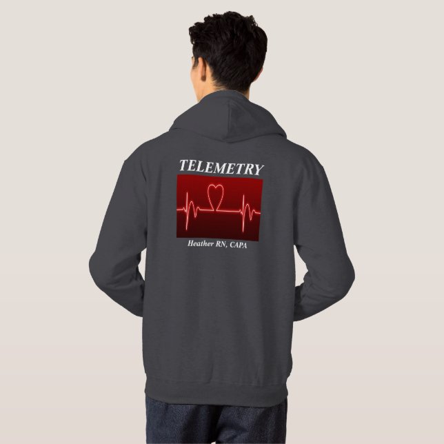 RN, Unit, Personalize, Namn, Credentials Hoodie (Hel baksida)