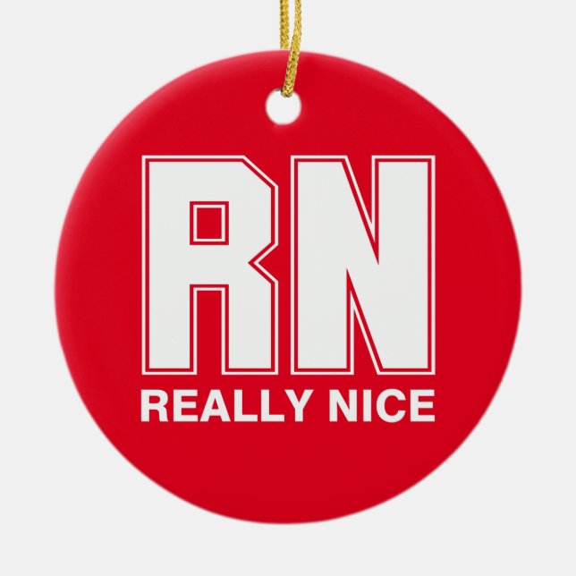 RN Verkligen Nice Julgransprydnad Keramik (Framsidan)