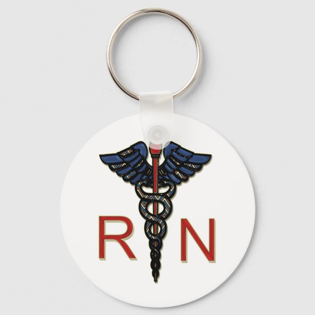 RN With Caduceus Nyckelring (Framsida)