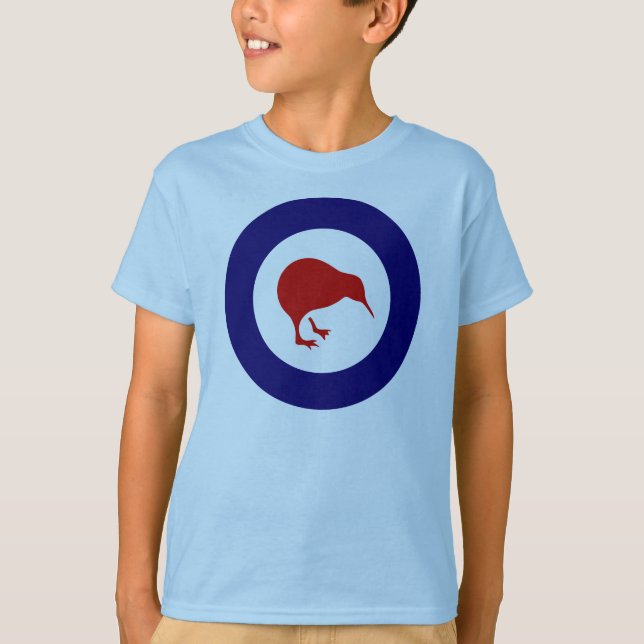 Rnzaf roundel som är nyazeeländsk t shirt (Framsida)