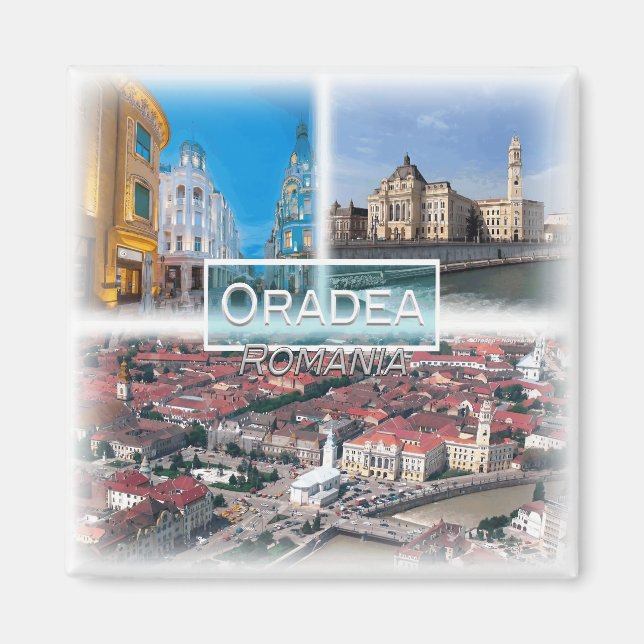 RO0012 Europa, Rumänien, Oradea, kylskåp Magnet (Framsidan)