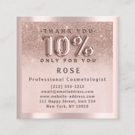 Ro 10 % rabatt Logotyp Hair Glitter-ballong Tidsbeställning Kort