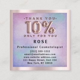 Ro 10% rabatt Logotyp Hair Rosa Ombre Tidsbeställning Kort