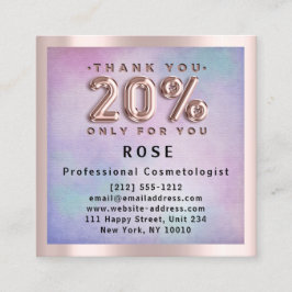 Ro 20% rabatt Logotyp Hair Rosa Ombre Tidsbeställning Kort