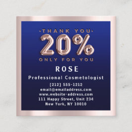 Ro 20 % rabatt på blått bubbla i Logotypen Hair Na Tidsbeställning Kort