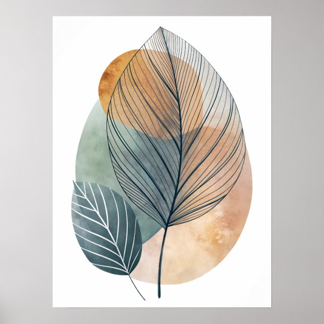 Ro Abstrakt Line Art: Vild Väg Poster (Framsidan)