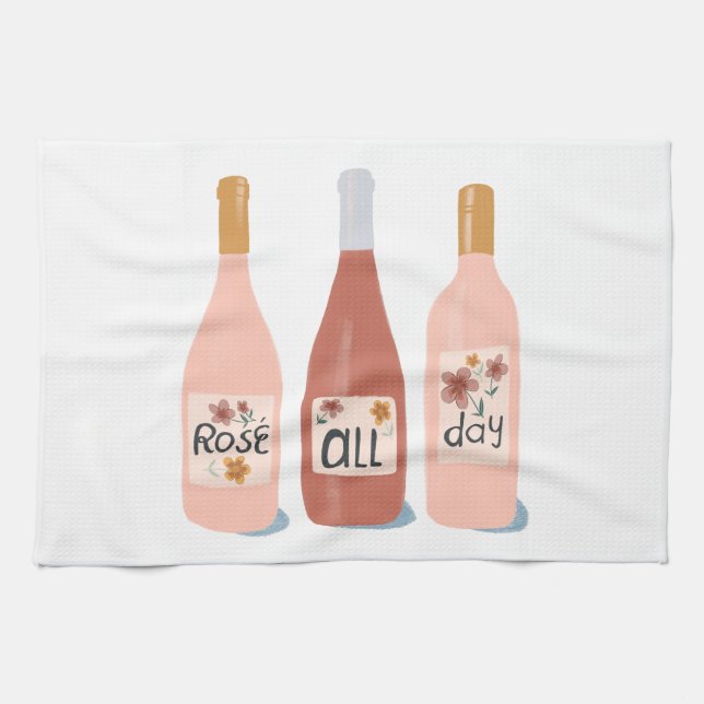 Ro ALL day vin älskare Kökshandduk (Horisontell)