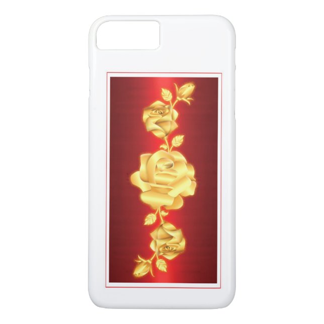 Ro Älskare Design Metallic Red Gift Case-Mate iPhone Skal (Baksida)