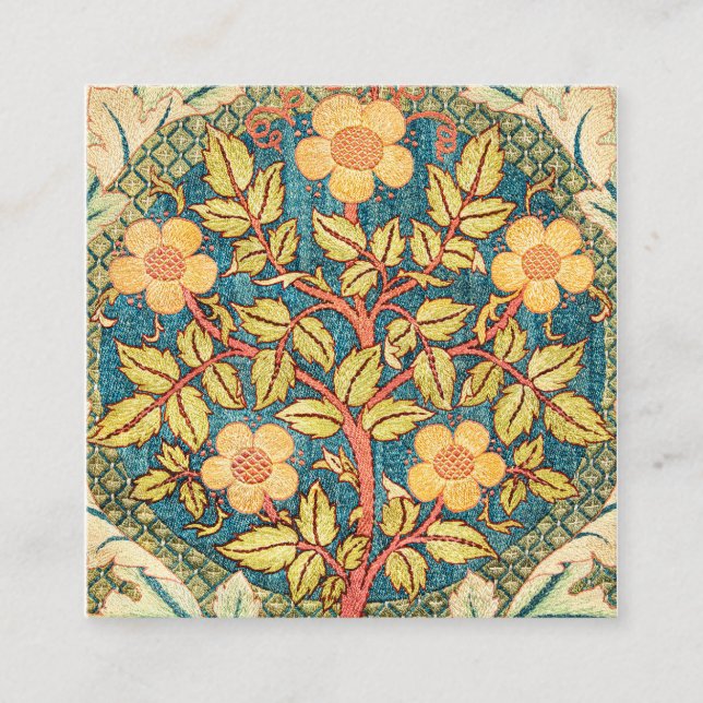 Ro-andetag av William Morris Fyrkantigt Visitkort (Framsida)