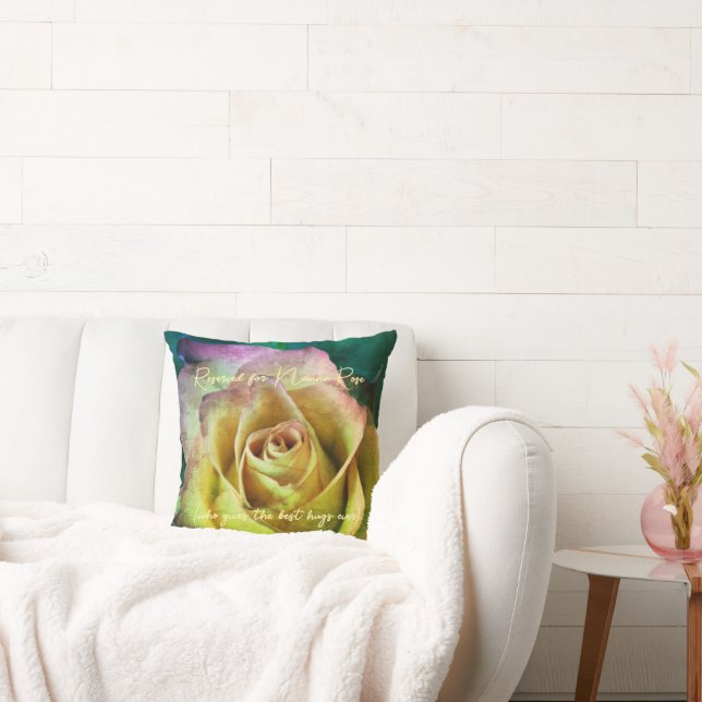 Ro anpassningsbar Namn och Message Dekorativ kudde (Soffa)