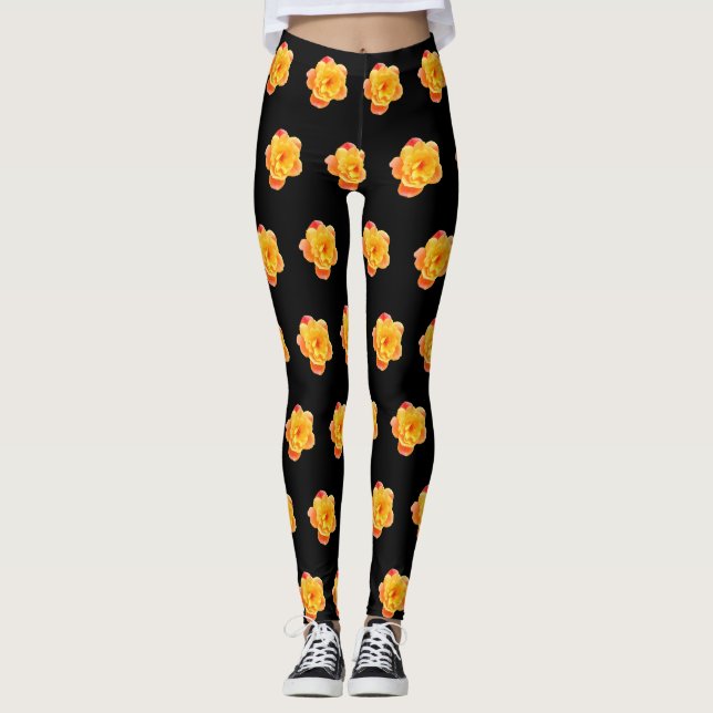 Ro Apricot and Black Leggings (Framsida)