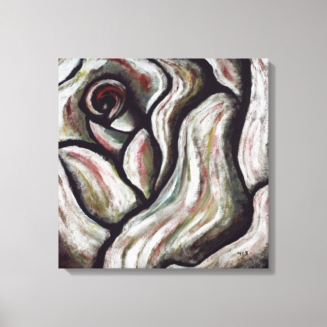 Ro är Red Abstrakt Flower Gifts Målning Canvastryck (Framsida)