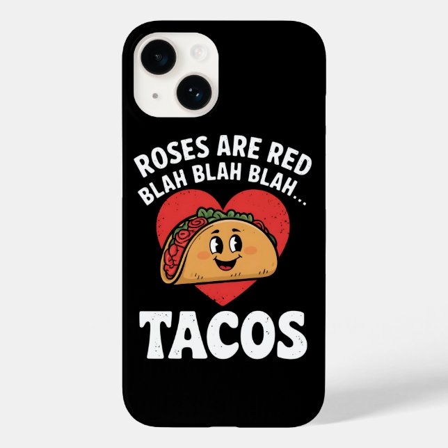Ro är Red Blah Tacos Funny Alla hjärtans dag (Baksida)