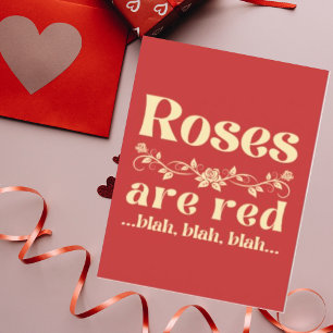 Ro är Red Cute Funny Anti Valentines day Helgkort
