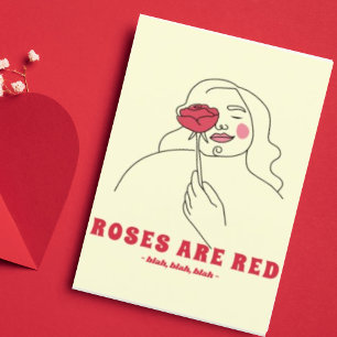 Ro är Red Cute Funny Anti-Valentineser Helgkort