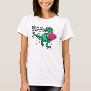 Ro är Red Funny Dinosaur Valentine Day T Shirt