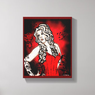 Ro är Red Goth Wrapped Canvas