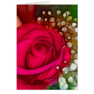Ro är Red Rosa Fuschia Artistic & Unique Hälsningskort