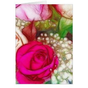 Ro är Red Rosa Fuschia Artistic & Unique Hälsningskort