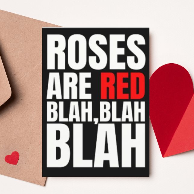 Ro är röd mot Valentines day Helgkort (Buy or Download Now!)