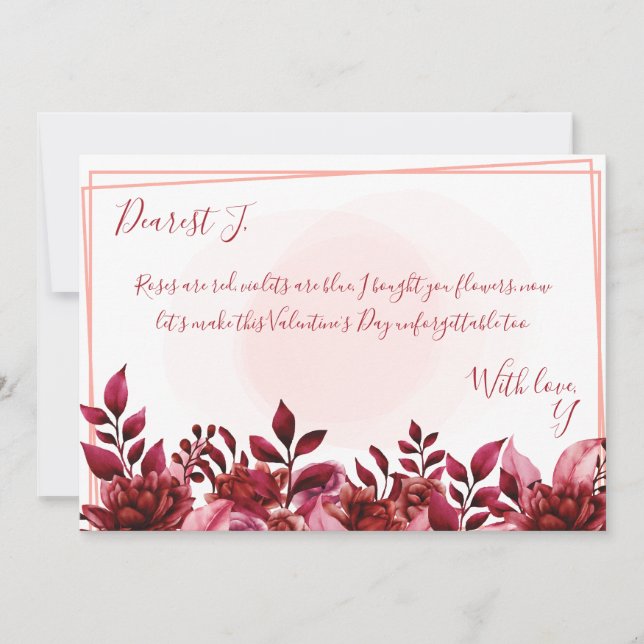 Ro är röda Alla hjärtans dagskort Julkort (Framsida)