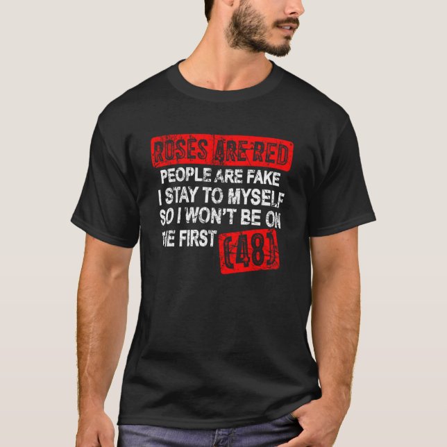 Ro är röda människor som jag stannar för att bråka t shirt (Framsida)