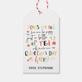 Ro är Röda Vin Galentins Märkre på dagen Presentetikett