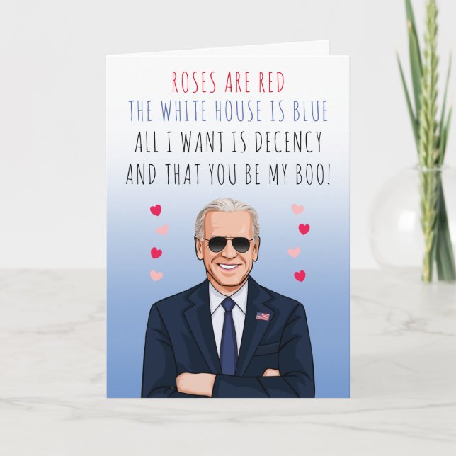 Ro är Röda Vita huset är Blå Valentine Kort (Framsida)