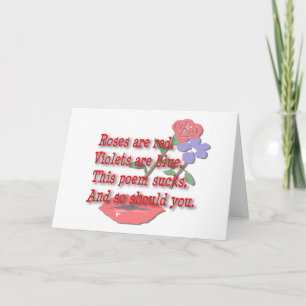 Ro är rött...tomt helgkort