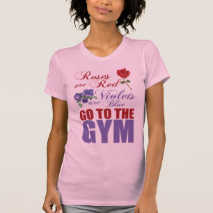 Ro är rött, våld är blått, gå till gymmet tee