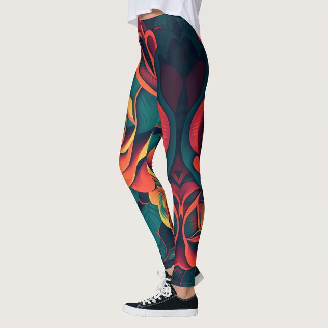 Ro Art Leggings (Colorful Rose Art Leggings!)