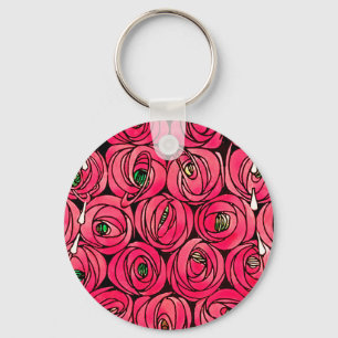 Ro Art nouveau Macintosh Stylized Nyckelring