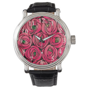Ro Art nouveau Rennie Macintosh Graphic Armbandsur