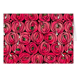 Ro Art nouveau Rennie Macintosh Graphic Hälsningskort