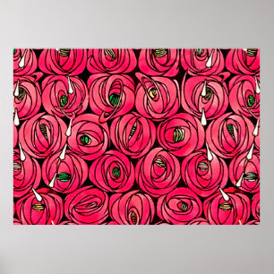 Ro Art nouveau Rennie Macintosh Graphic Poster