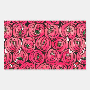 Ro Art nouveau Rennie Macintosh Graphic Rektangulärt Klistermärke