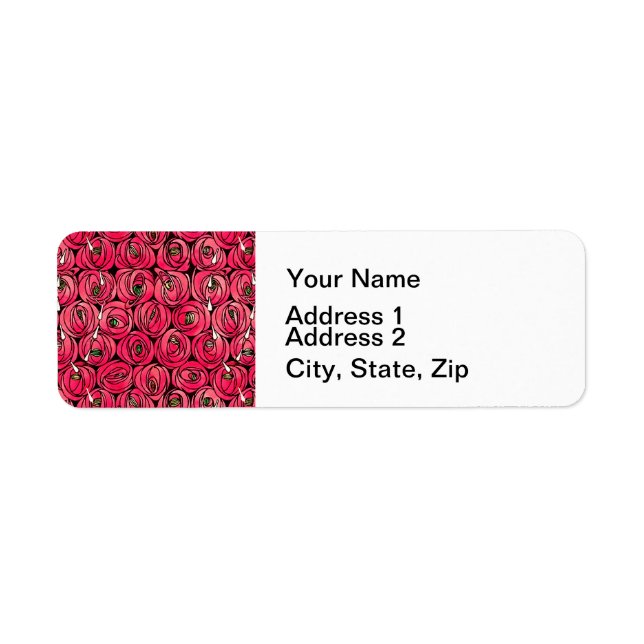 Ro Art nouveau Rennie Macintosh Graphic Returadress Etikett (Framsidan)