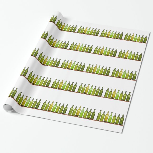 Ro av flaskor presentpapper (Utrullad)